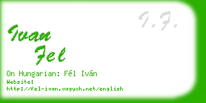 ivan fel business card