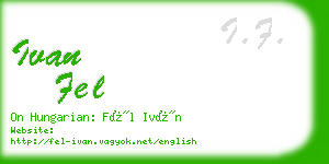 ivan fel business card